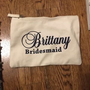 Brittany bridesmaid blue clutch